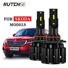 Для skoda octavia 2 3 a7 a5 superb 2 3 Быстрое fabia yeti karoq высокого луча ближнего света головной светильник лампы светодиодные противотуманные фары светильник H1 H7 H11 H4 9004