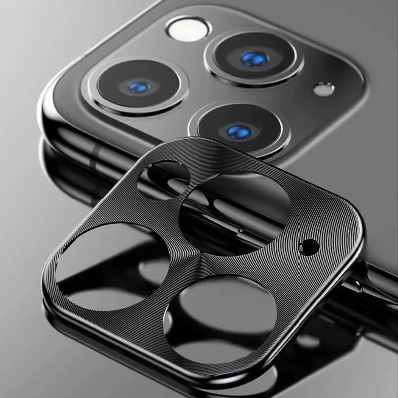 Защита для камеры Apple iPhone 12mini 11 Pro Max ударопрочная металлическая пленка Защитная