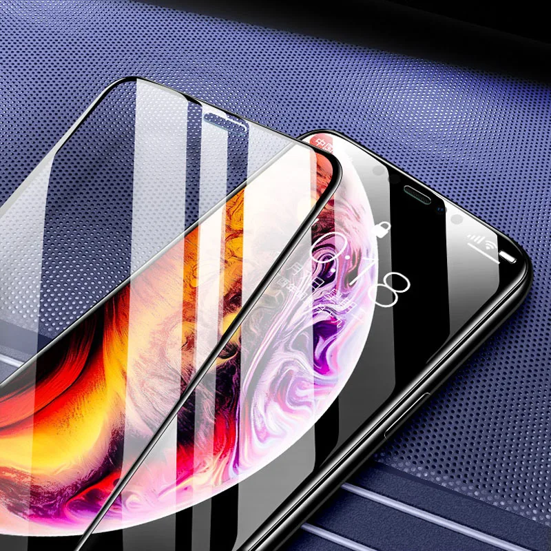 Полное покрытие закаленное стекло для iphone 11 Pro Max 0,3 мм 9H Защитное стекло для экрана для iphone 11 Pro X XR Xs Max стеклянная пленка