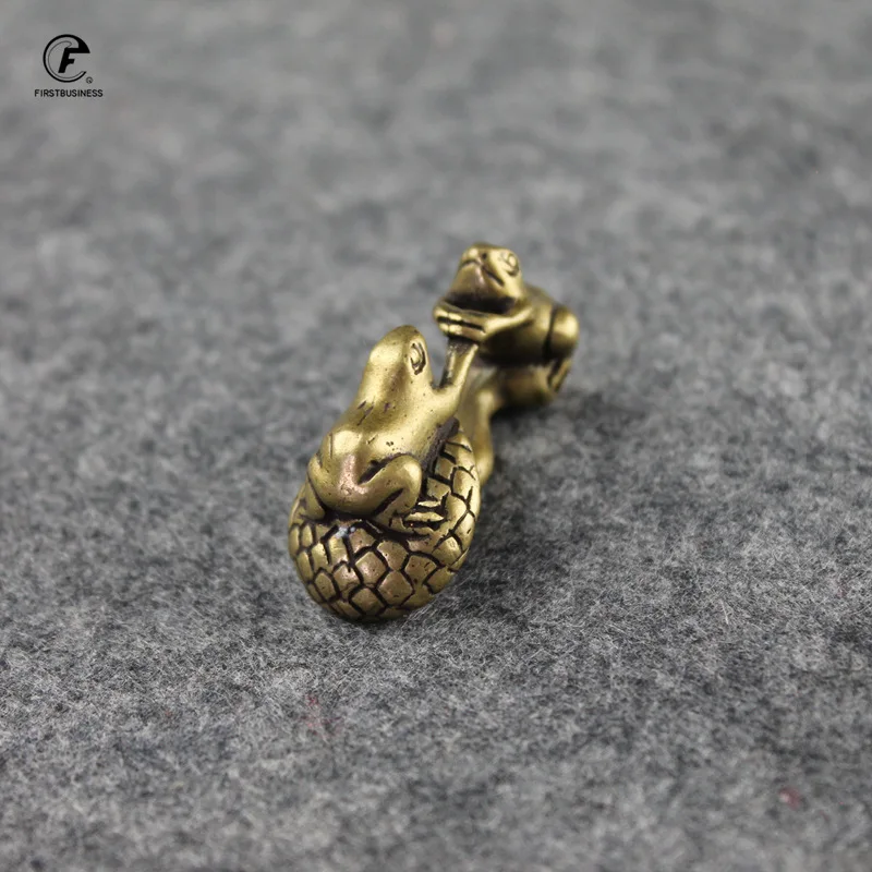 Медные миниатюры антикварная статуя животных из латуни маленькие украшения для
