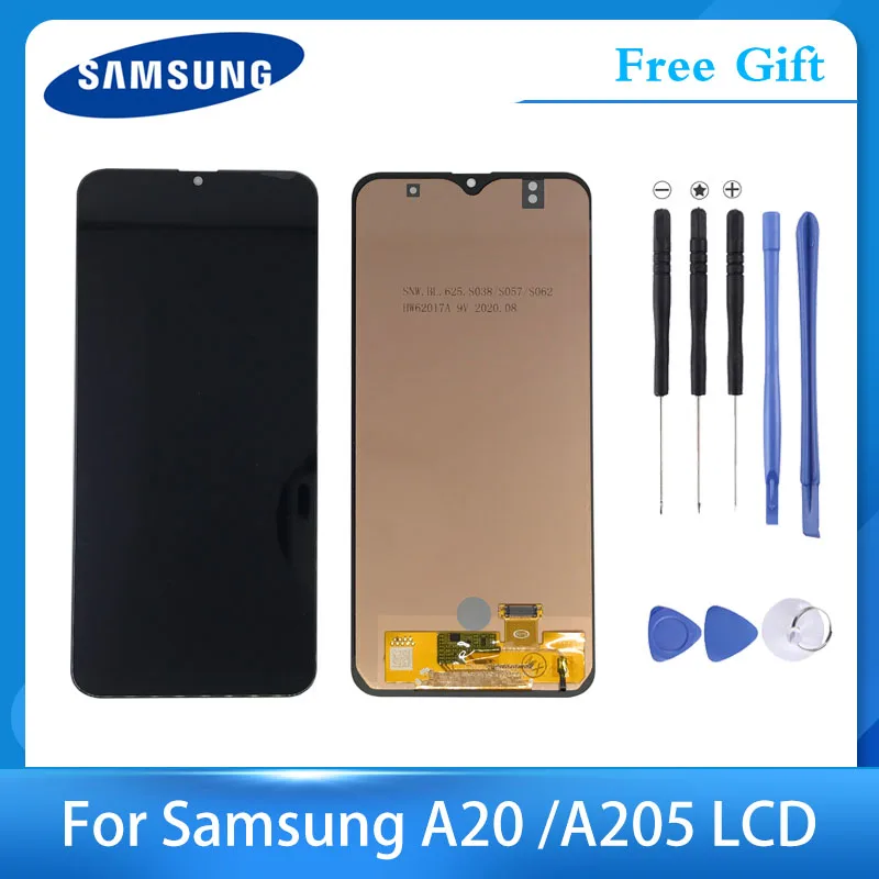 

6.4''For Samsung Galaxy A20 A205 SM-A205F LCD Display Touch Screen Digitizer Replacement for Samsung A20 A205 A205F screen