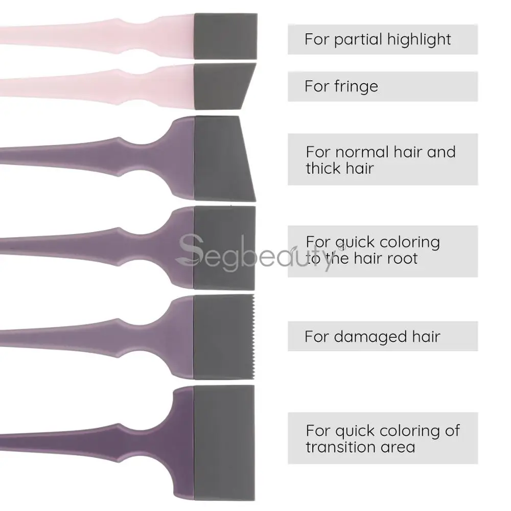 6 шт. Силиконовые кисти для окрашивания волос|Расчески| |