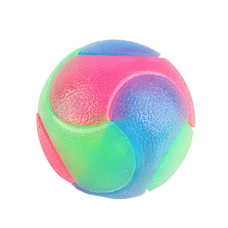 

Pet Chew Toy Bite Resistant Rubber Glowing Elastic Ball Durable Flashing Dog Molar Ball Toy for Cats Dogs Away From Boredom