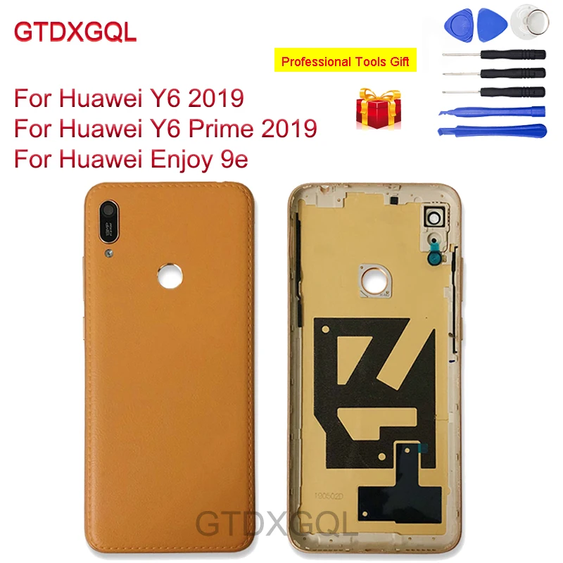 

6.09 â€˜â€™ Original NEW For Huawei Y6 2019 / Y6 Prime 2019 / Enjoy 9e Back Battery Cover Door Housing With Camera Lens Repair Parts