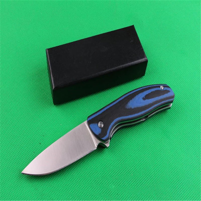 

High End Two Color Bear Head Folding Knife (Blue) 5cr15mov Sharp Blade High Hardness Handle Camping Hunting Knife Outdoor Tool