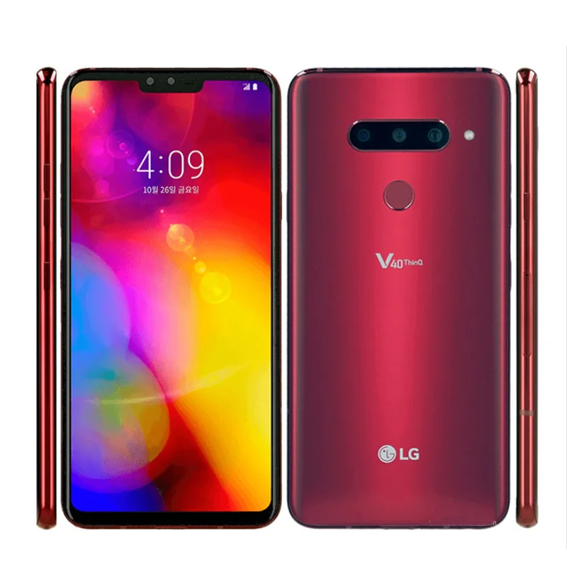 Original LG V40 ThinQ V405EBW Dual Sim Mobile Phone【98% New】6.4&quot HK Version 128GB ROM NFC Snapdragon 845 Unlocked 4G Smartphone |