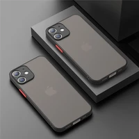 fashion silicone shockproof matte phone case for iphone 12 11 pro max mini x xs xr 7 8 plus se 2020 camera protective cover