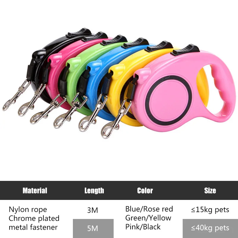

Long Strong Pet Leash For Large Dogs Durable Nylon Retractable Big Dog Walking Leash Leads Automatic Extending Dog Leash Rope