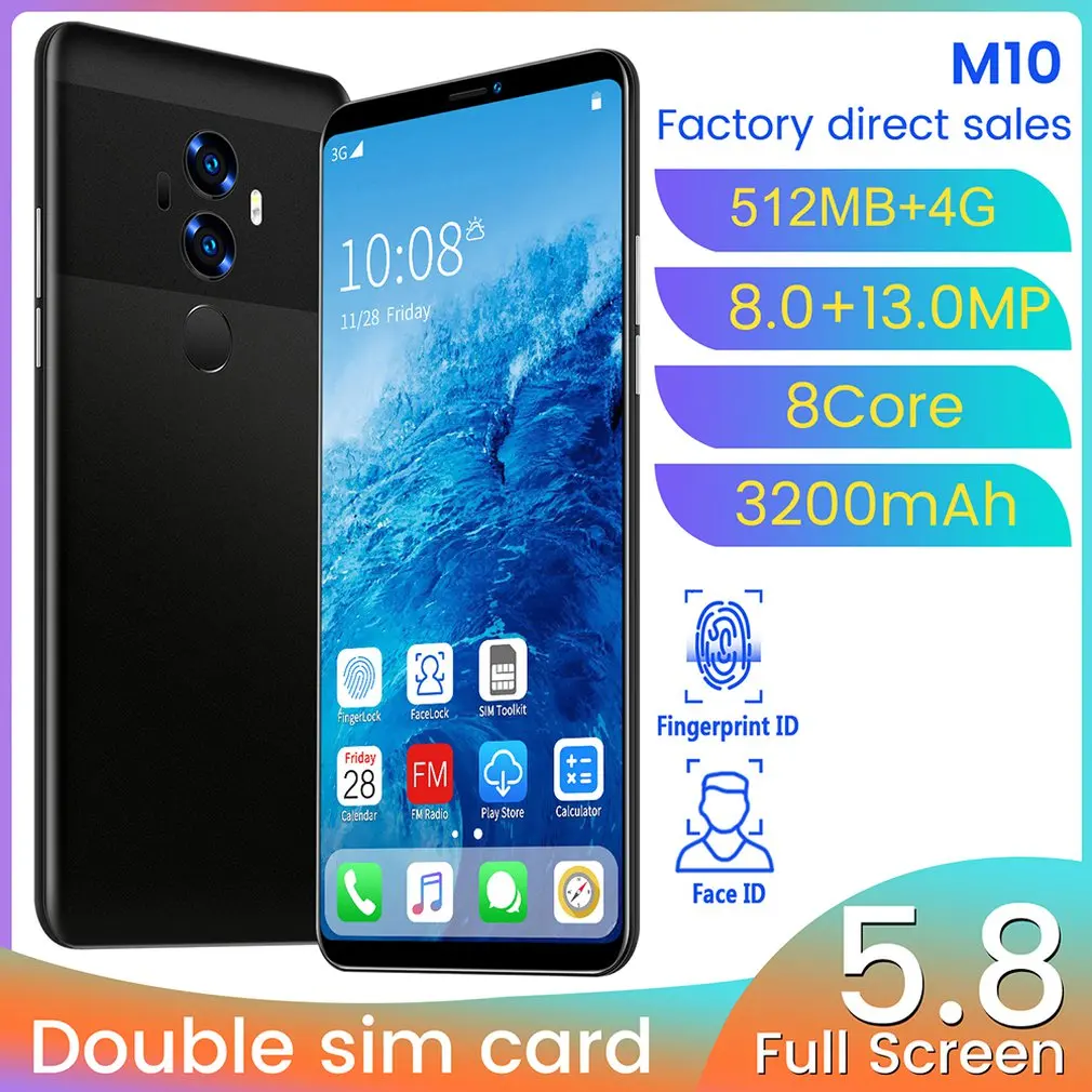Смартфон M10 полноэкранный 5 8 дюйма ядер 512 + 4G флэш память|Рации| |