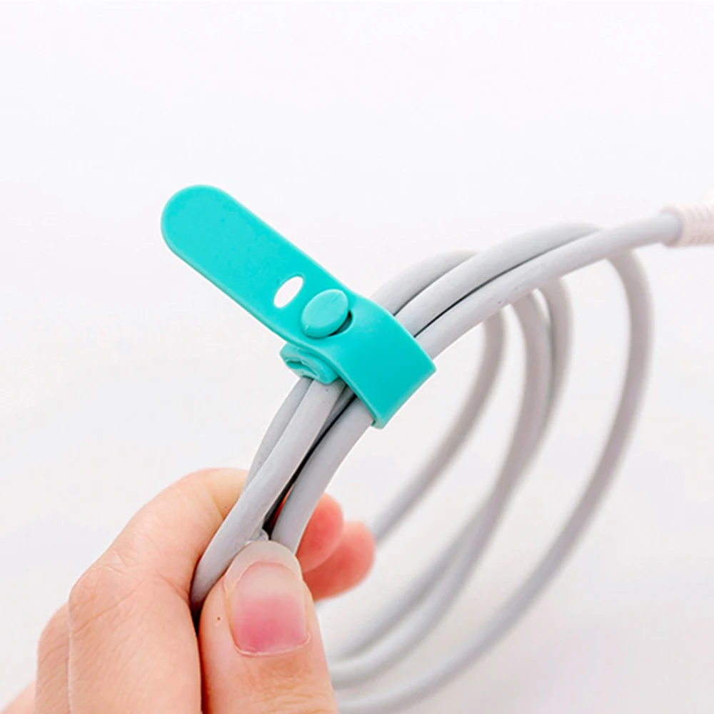4 шт./лот сплошной цвет силиконовый Кабельный органайзер USB устройство для сматывания кабеля провод держатель линии передачи данных Органайзер проводов для наушников фиксатор