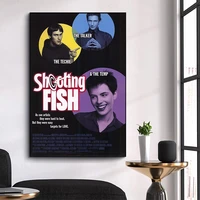 wm3383 shooting fish classic movie hd silk fabric poster art decor indoor painting gift