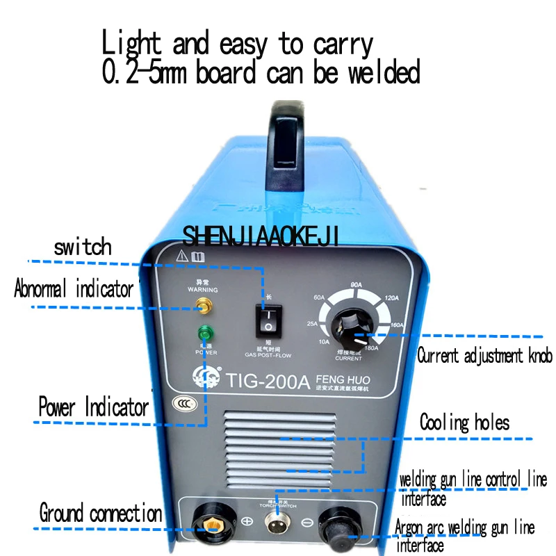TIG-200A Argon Welding Machine Single Inverter DC Arc Welder Multi-function Portable 220V | Инструменты