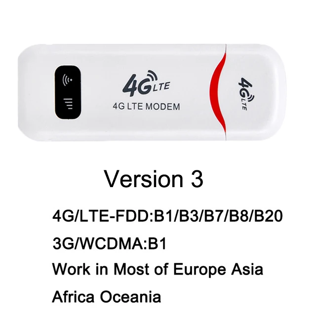 4G LTE WiFi роутер USB модем Мобильная точка доступа беспроводной слот для sim-карты ключ Unlcok широкополосная палка Дата карта для Windows Mac OS - Цвет: Version 3