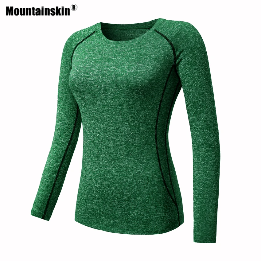 Женская быстросохнущая футболка Mountainskin кофта с длинным рукавом для активного