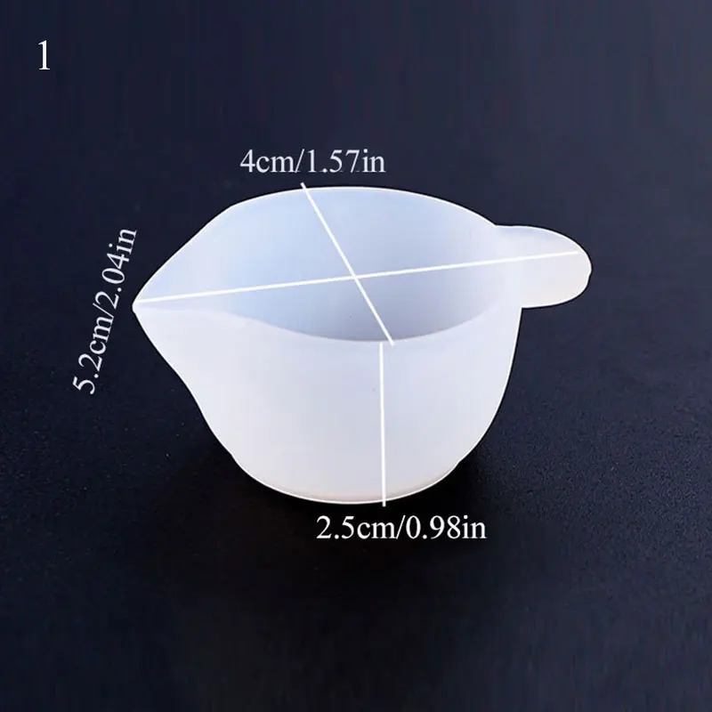 

Silicone Measuring Cups Kit Mini-Sized Nonstick Silicone Mixing Cups Stirrer Spoon For DIY Craft Jewelry Making Accessories