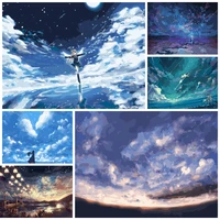 5d diy diamond painting sky landscape full square round drill embroidery handmade mosaic scenic modern wall art home decoration