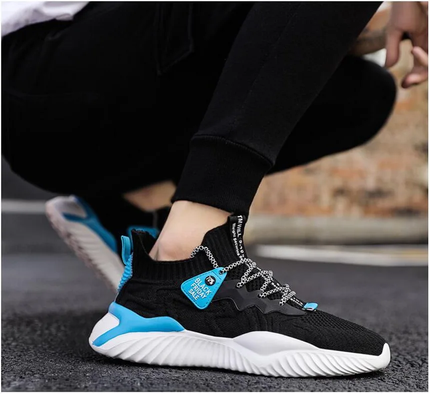 

Hot-selling summer men shoes 2021 new trendy shoes student casual running shoes flying woven sports running men's shoes