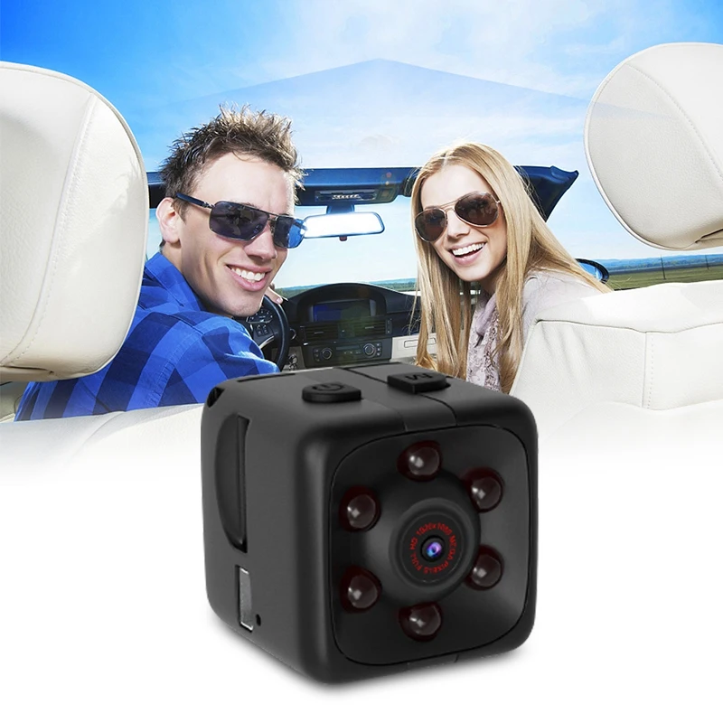 Camera Sq11 Pro Mini Hd 1080P Night Visual Motion Digital Aerial Black Plastic | Электроника