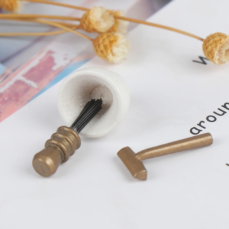 

Кукольный домик, Миниатюрные аксессуары для 1:12, милые мини бритвенные куклы для ванной, миниатюрная модель, моющиеся аксессуары, бритвенный...