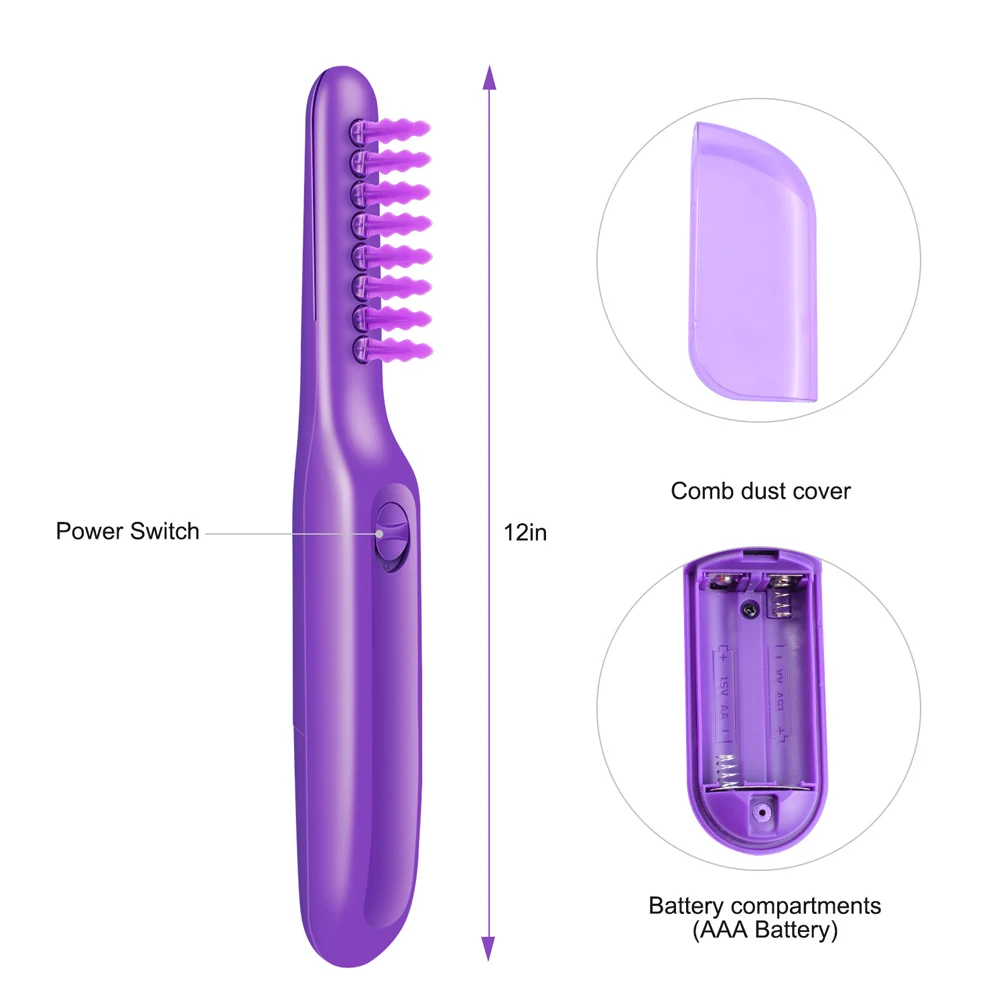 

Electric Massage Comb Prevent Split-ends Rotating Comb Detangling Brush Women Hair Wet or Dry Tame Automatic Solve Tangled Hair