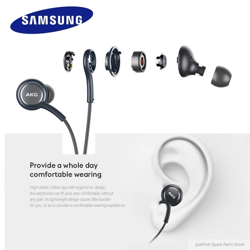 new samsung earphones eo ig955 3 5mm in ear wire headset for akg samsung galaxy s8 s9 s10 smartphone headphone free global shipping