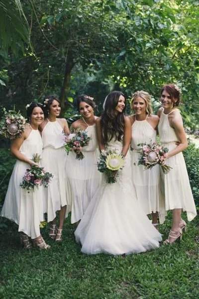 Уникальный дизайн Необычные платья подружки невесты длинное платье для