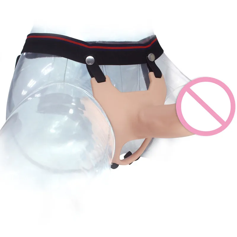 Реалистичный пенис член на фаллоимитатор силиконовый полый страпон жгут