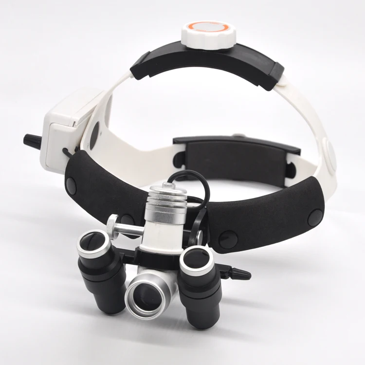 

Rechargeable battery 3W LED lamp 6X head mounted magnifier loupes for ENT