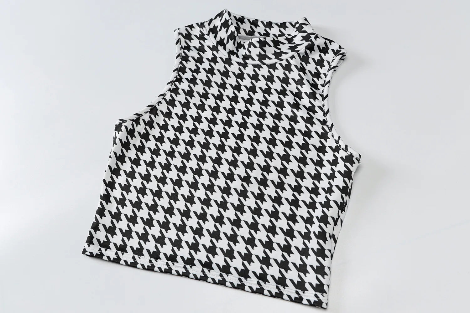 

European And American-Style Women's Clothing 2021 Summer Fashion Street Plaid Midriff-Baring Sleeveless Vest Slim-Fit Pants Set