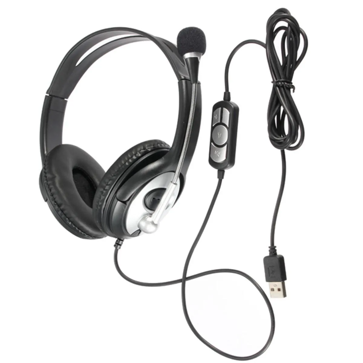 

Wired USB Stereo Headphones Gaming Headsets with Microphone Adjustable Earphones for PC Laptop Notebook Music Gift For PC