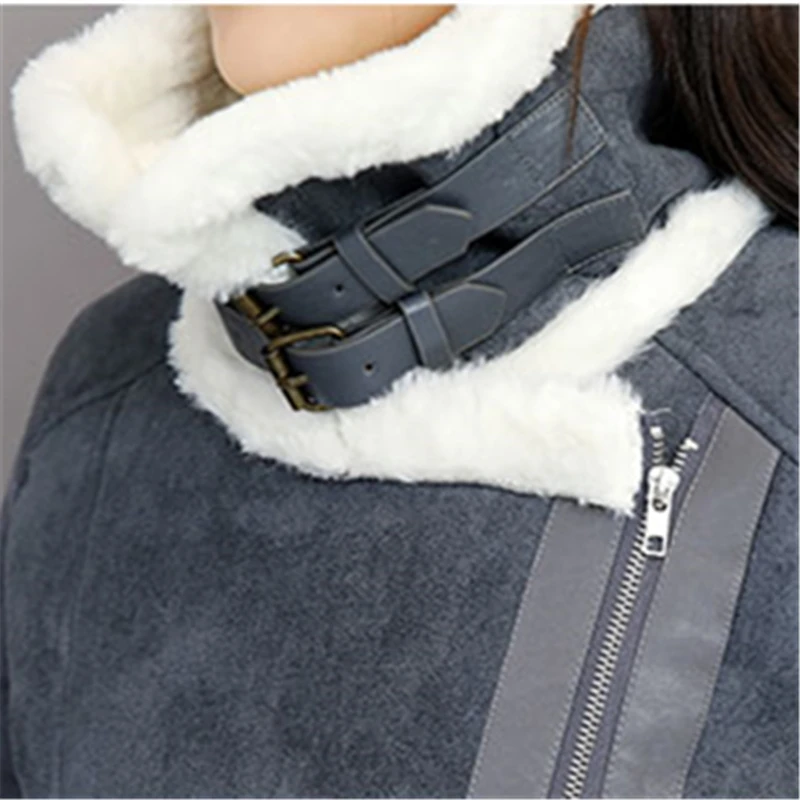 Женское кашемировое пальто с воротником-стойкой теплое хлопковое из овечьей