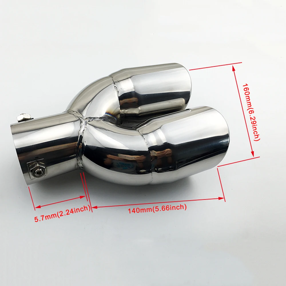 Универсальные аксессуары автомобильный глушитель выхлопной трубы с двойным