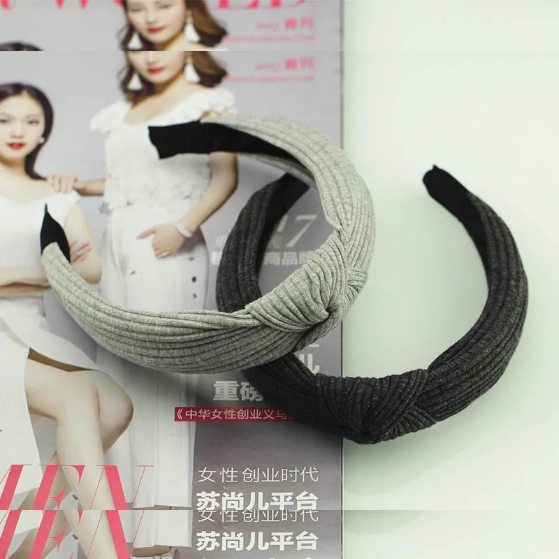 Женская эластичная повязка на голову с бантом узлом сверху цветочная для девочек