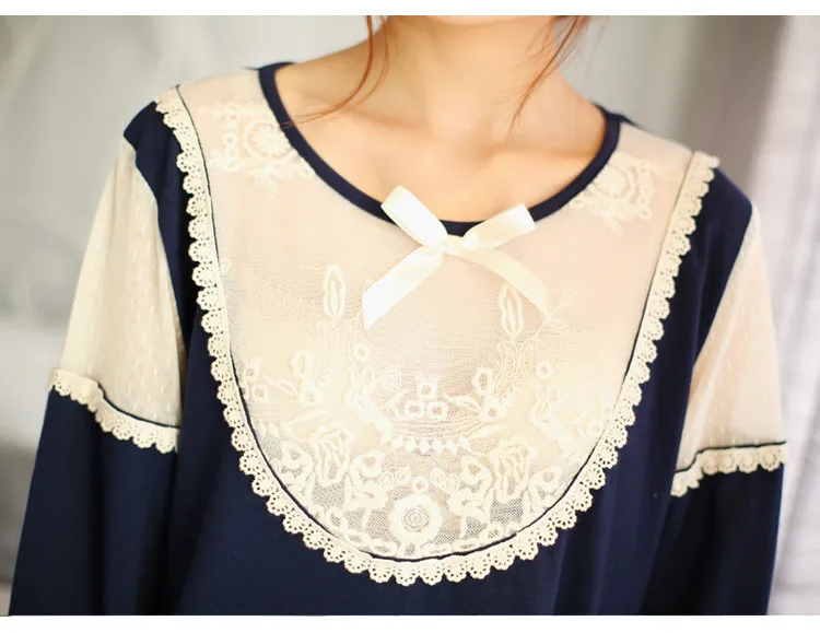 

2018 New summer style Cotton Nightgown Nightdress pijama Ladies Sleepwear Women nightwear AW8261