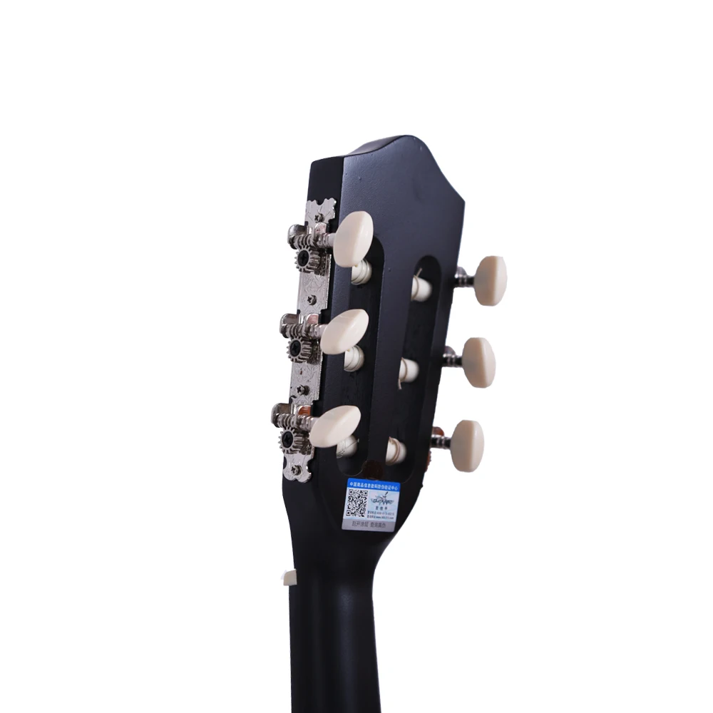 Классическая гитара 30 дюймов 6 струн черная из липы для начинающих сумка