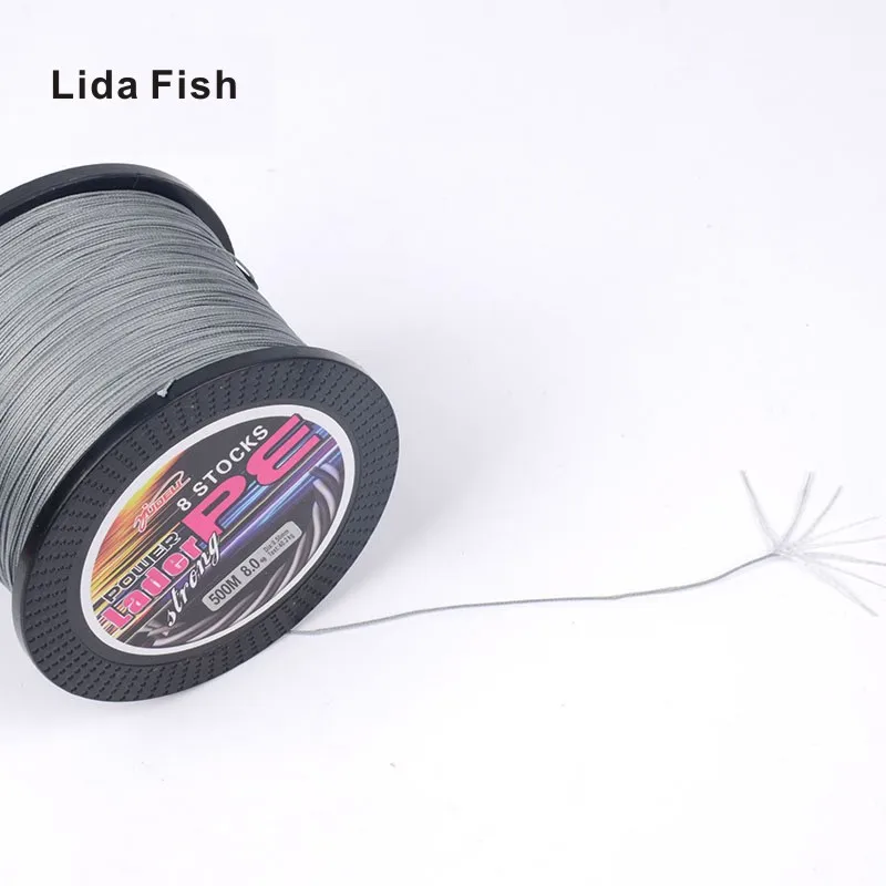 Lida Fish Brand 500 m 8 series vigorous horse PE braided wire imported raw silk strong tensile high wear resistance recovery | Спорт и