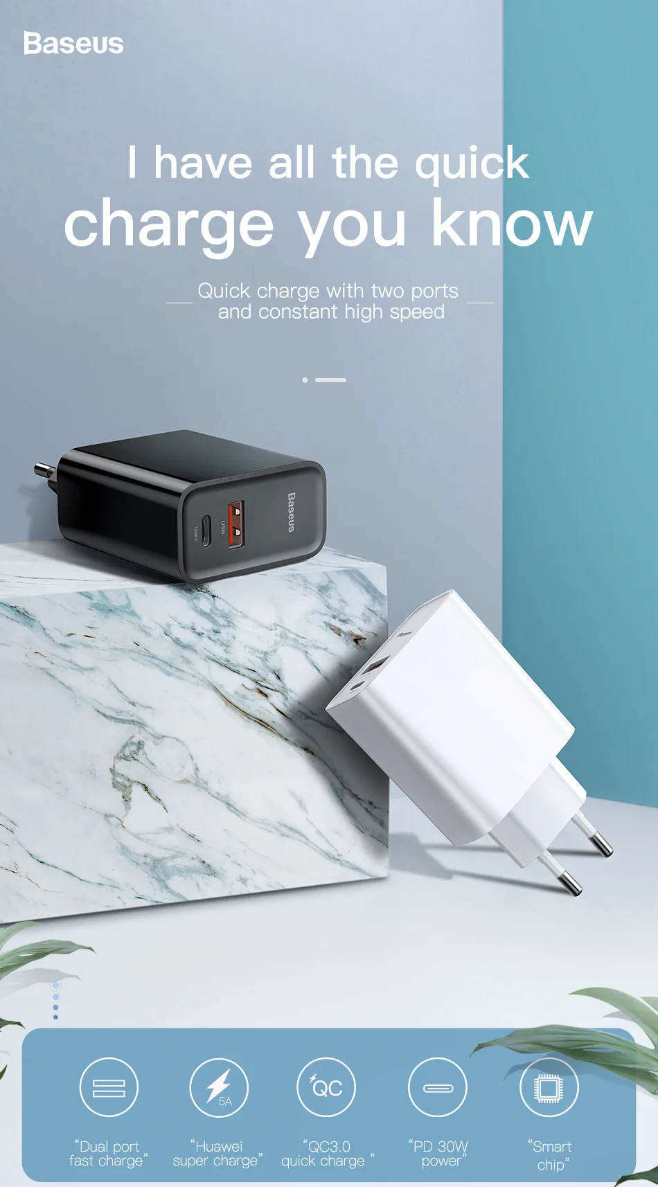 Baseus Quick Charge 4,0 3,0 USB Зарядное устройство Портативный 5A для huawei 30 Вт QC 4,0 3,0 Quick Зарядное устройство PD 3,0 быстро Зарядное устр