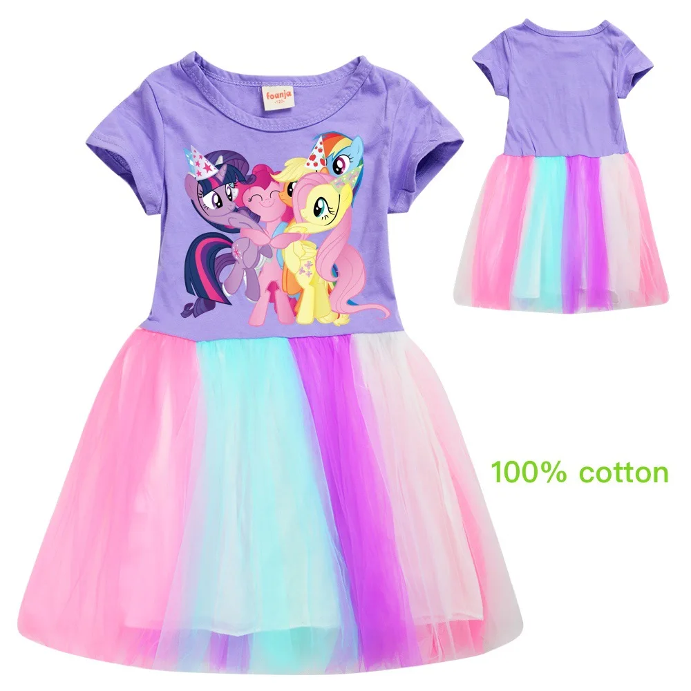 Детская одежда для девочек мой маленький пони детское платье с рисунком из
