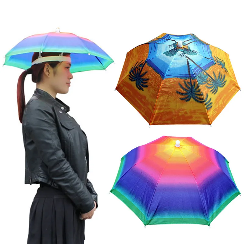 Adjustable Fishing Cap Umbrella Hat Hiking Beach Camping Headwear Head Hats Camouflage Foldable Sunscreen Shade | Спорт и