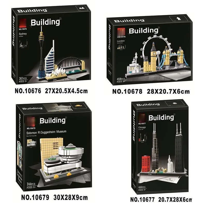 10678 Architecture Building Set London 21034 Big Ben Tower Bridge Model Building Block Bricks Compatible Toys Lepinlys