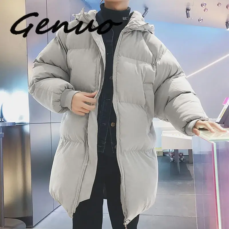 Мужская парка с капюшоном Privathinker приталенная куртка в Корейском стиле Длинная