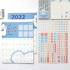 Календарь Настенный на 2022 год с наклейкой, 365 дней, ежедневное обучение, ежегодный, периодический, планировщик, памятка на год, Органайзер
