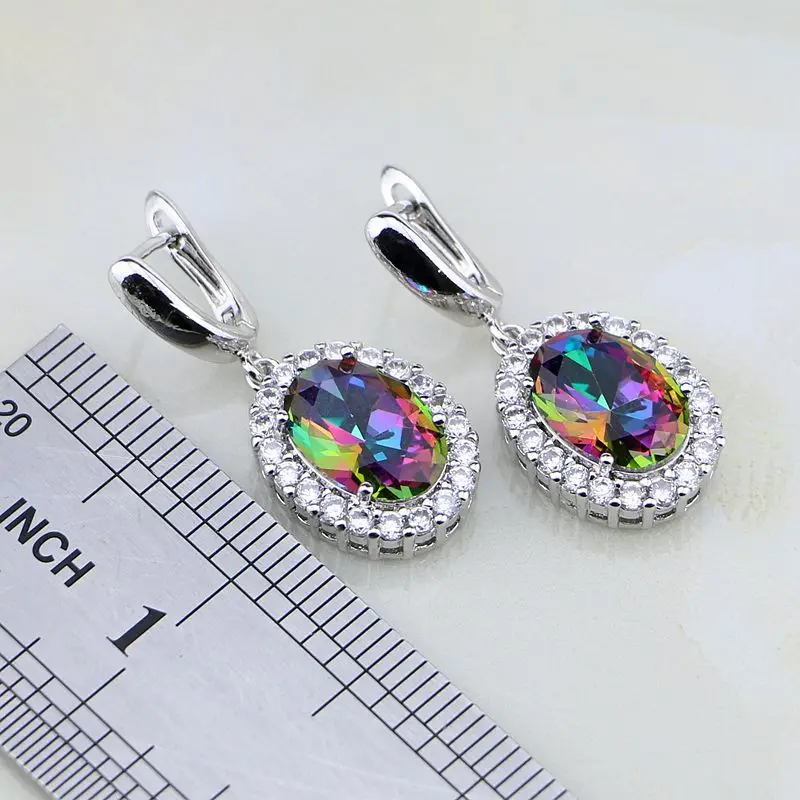 Женский Свадебный комплект из колье серёг и кольца серебра 925 пробы | Украшения