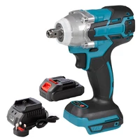 18v electric brushless impact wrench rechargeable 12 socket wrench power tool cordless battery charger set