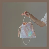 retro beaded chain women evening clutch purse luxury design ladies yarn mini handbags fashion female crossbody messenger bags