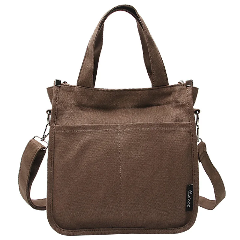 

2020 Large Pocket Casual Tote Women's Handbags Shoulder Handbags Canvas Capacity Bags For Women Messenger Bags Women Totes Bag