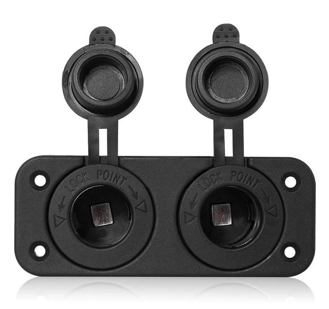 DIY Car Motorcycle Dual Cigarette Lighter Splitter 12V 24V Charger Power Socket Adapter Plate Panel Mount 4 Screws Screw Caps | Автомобили