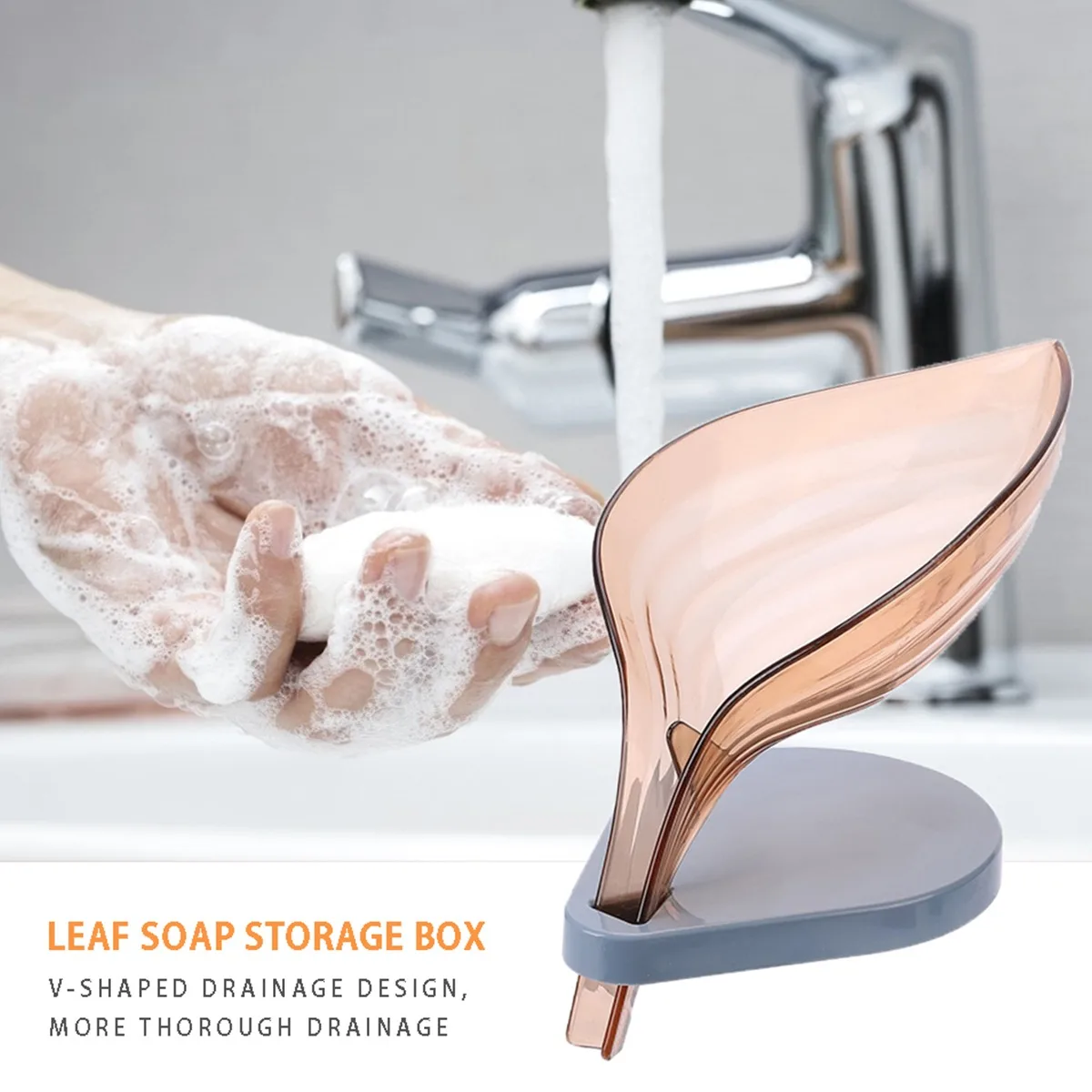 Leaf Shape Soap Box Bathroom soap holder Dish Storage Plate Tray Bathroom Soap Holder Case Bathroom Supplies bathroom gadgets