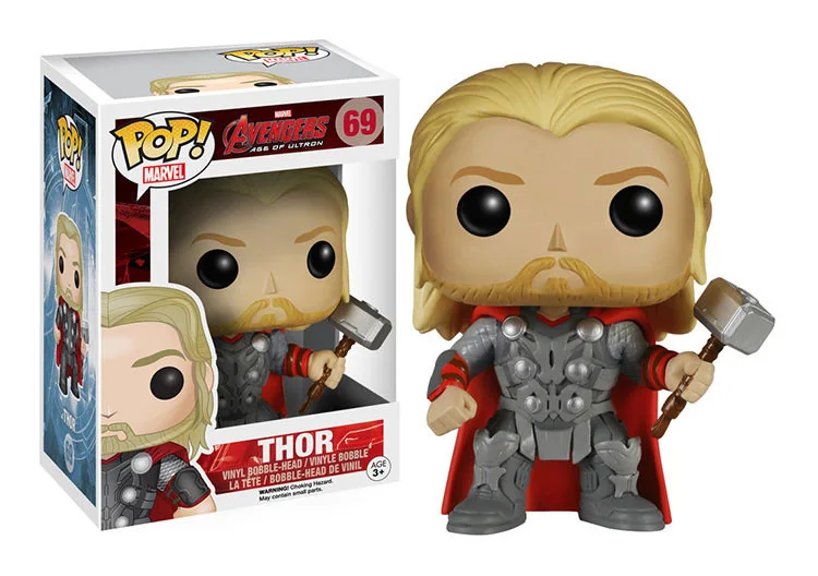 69 with box Funko pop Marvel Мстители Железный человек Капитан Америка Тор Черная Вдова Халк Локи модель человека-паука оригинальная коробка игрушки на день рождения - Цвет: 69 with box