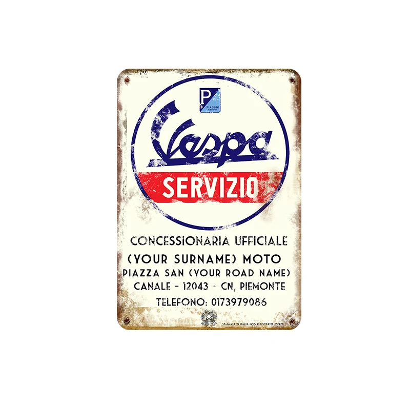 VESPA LEN'1 DES VENTES винтажные металлические оловянные знаки Ретро Оловянная пластина знак украшение стены для бара Размер: 20*30 см - Цвет: Зеленый